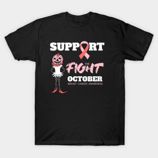 Support The Fight October Breast Cancer Awareness T-Shirt